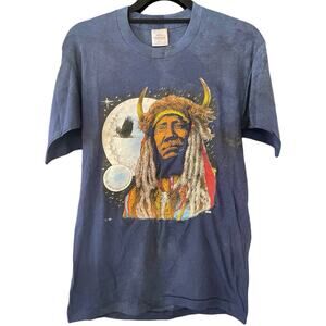 Vintage 80s Native, Eagle, and Moon Single Stitch Nature Shirt Adult Medium